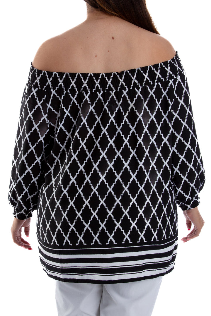 Blusa Chico's negro, vista lateral – ClosetRehab