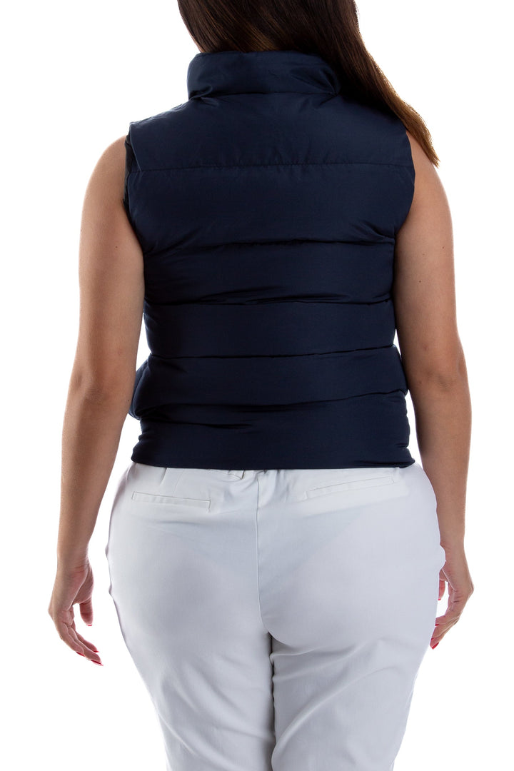 Chaleco The North Face azul, vista lateral – ClosetRehab