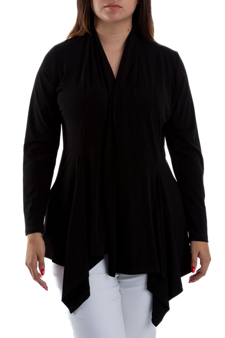 Abrigo Clara Sun Woo negro, vista frontal – ClosetRehab