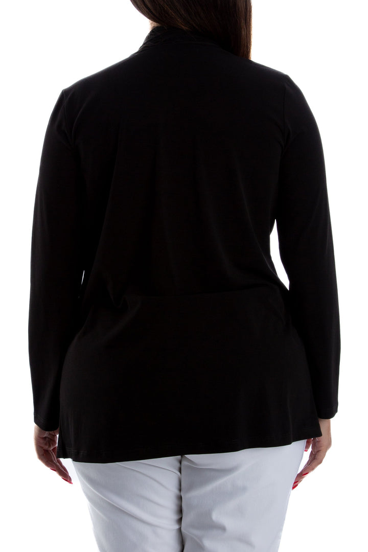 Abrigo Clara Sun Woo negro, vista lateral – ClosetRehab