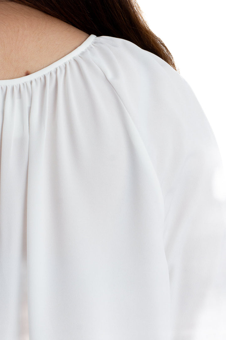 Blusa Chico's blanco, detalle 6 – ClosetRehab