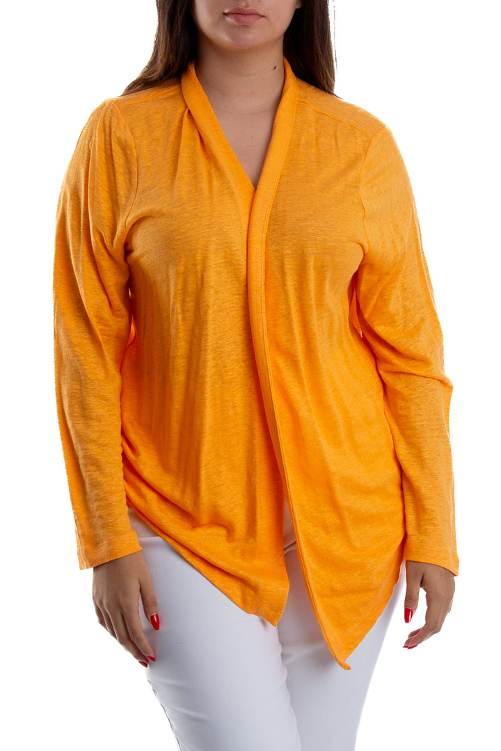 Abrigo Chico's naranja, vista frontal – ClosetRehab