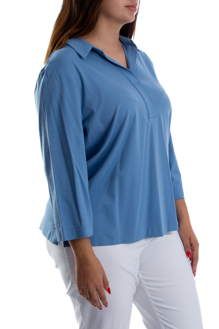 Blusa Chico's azul, vista posterior – ClosetRehab