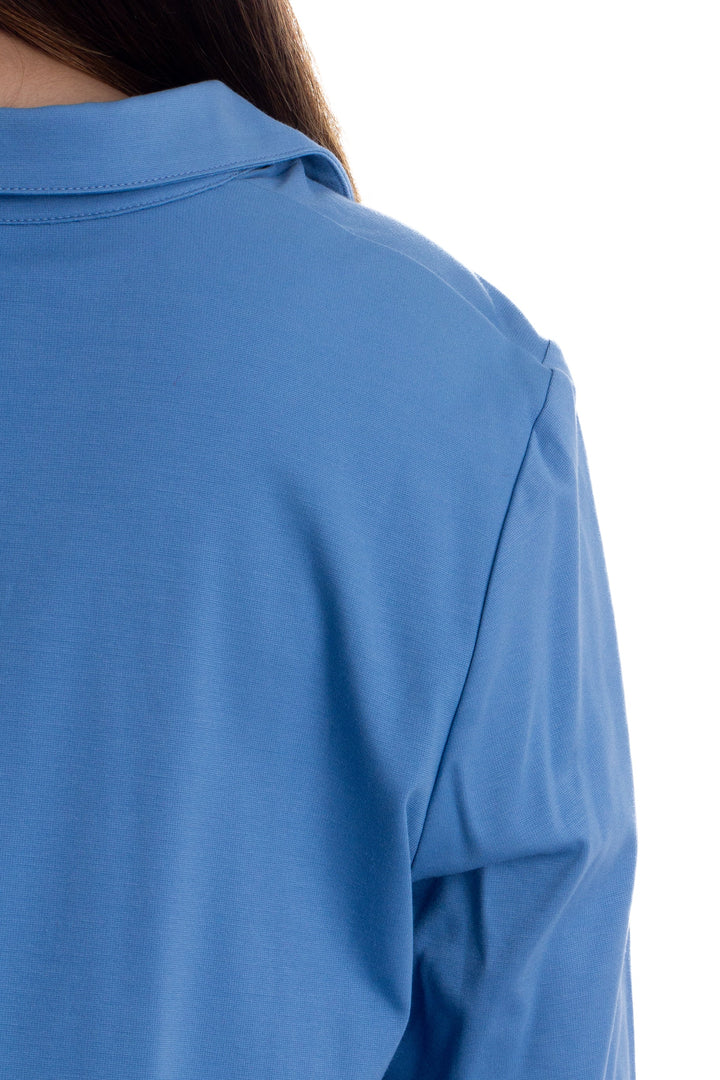 Blusa Chico's azul, detalle 6 – ClosetRehab