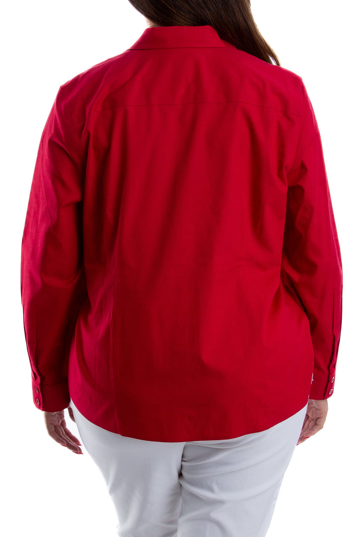 Blusa Chico's rojo, vista lateral – ClosetRehab