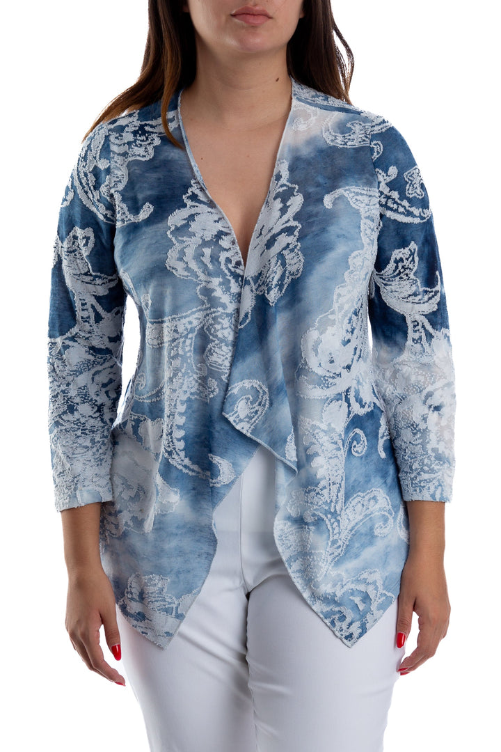 Blusa Chico's azul, vista frontal – ClosetRehab