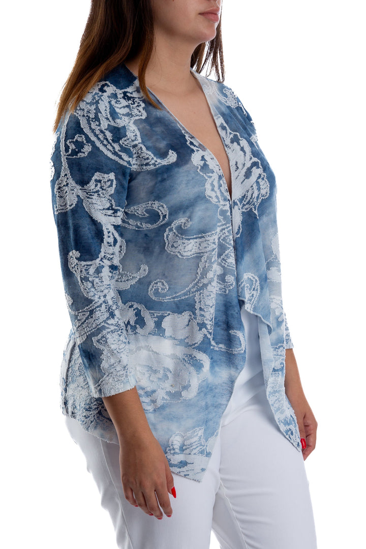 Blusa Chico's azul, vista posterior – ClosetRehab