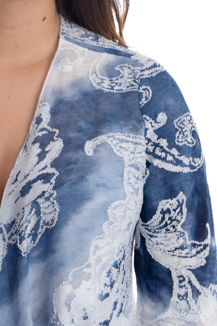 Blusa Chico's azul, detalle – ClosetRehab