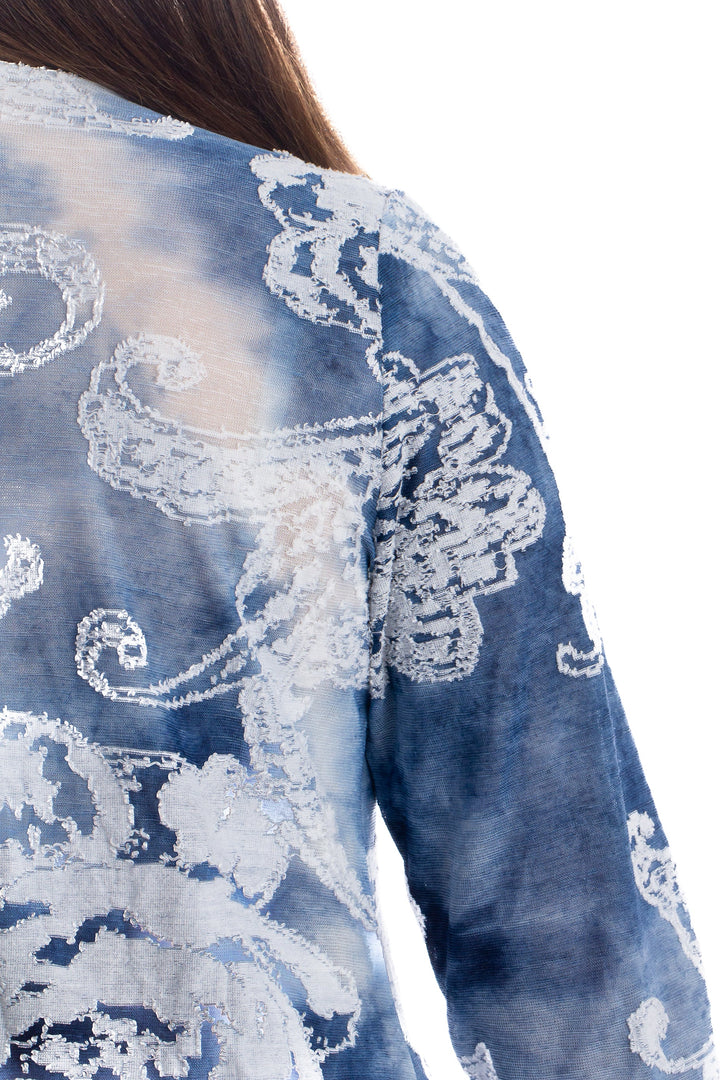 Blusa Chico's azul, detalle 6 – ClosetRehab