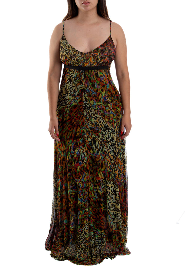 Vestido Adolfo Dominguez amarillo, vista frontal – ClosetRehab