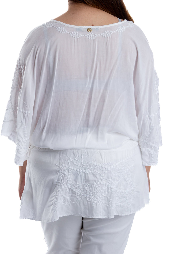 Blusa VIX Paul Ahermanny blanco, vista posterior – ClosetRehab