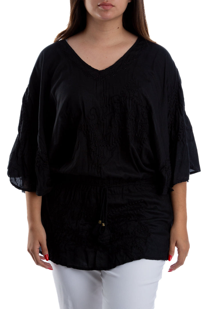 Blusa VIX Paul Ahermanny negro, vista frontal – ClosetRehab