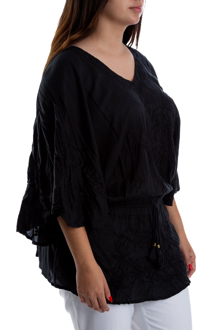 Blusa VIX Paul Ahermanny negro, vista posterior – ClosetRehab