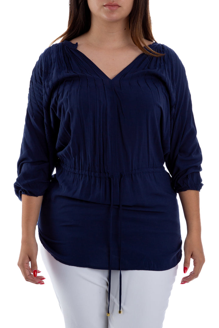 Blusa VIX Paul Ahermanny azul, vista frontal – ClosetRehab