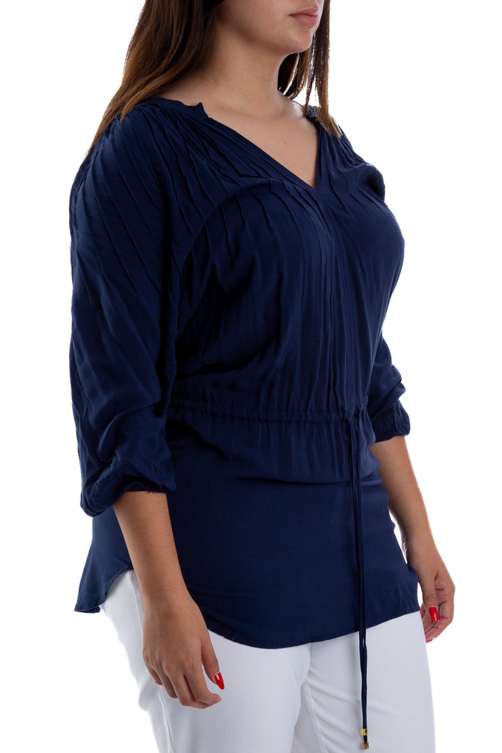 Blusa VIX Paul Ahermanny azul, vista posterior – ClosetRehab