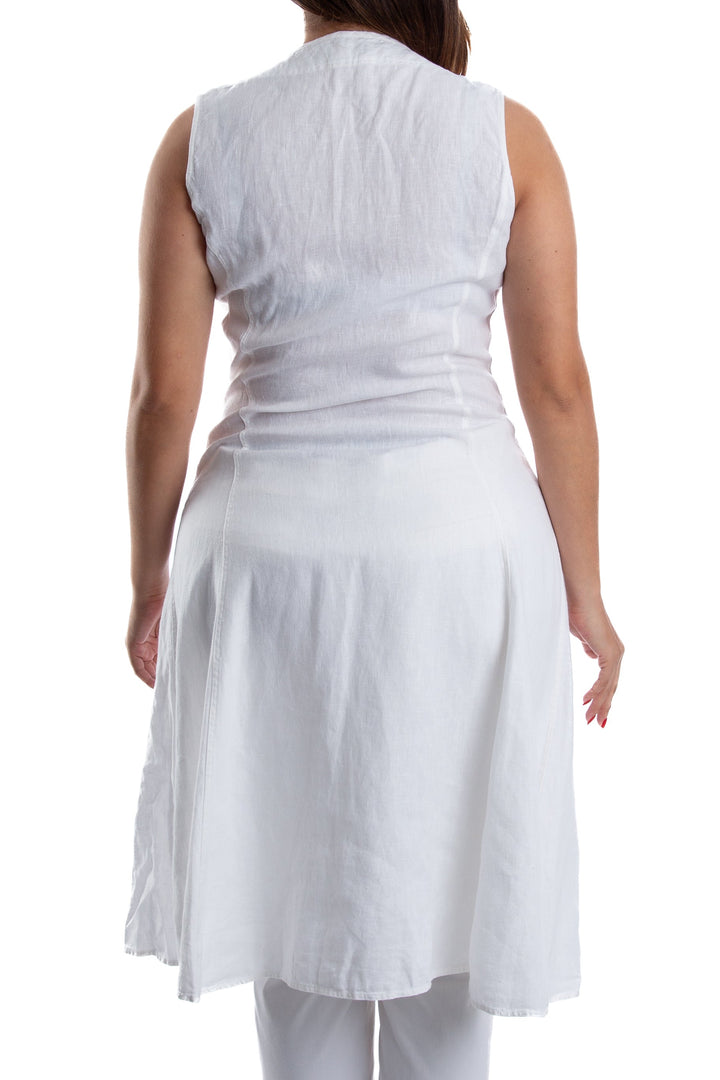 Vestido Ralph Lauren blanco, vista lateral – ClosetRehab