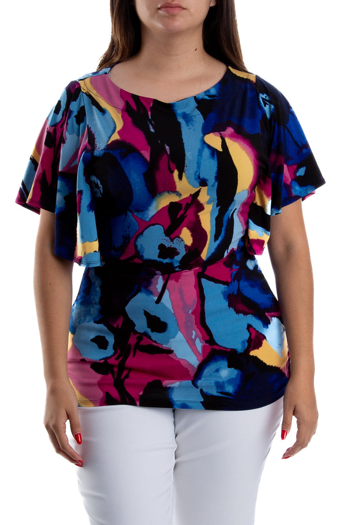 Blusa Style & Co . azul, vista frontal – ClosetRehab