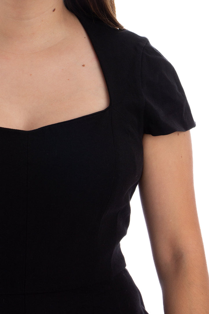 Vestido Banana Republic negro, detalle – ClosetRehab