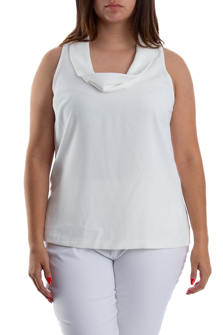 Blusa Trina Turk blanco, vista frontal – ClosetRehab
