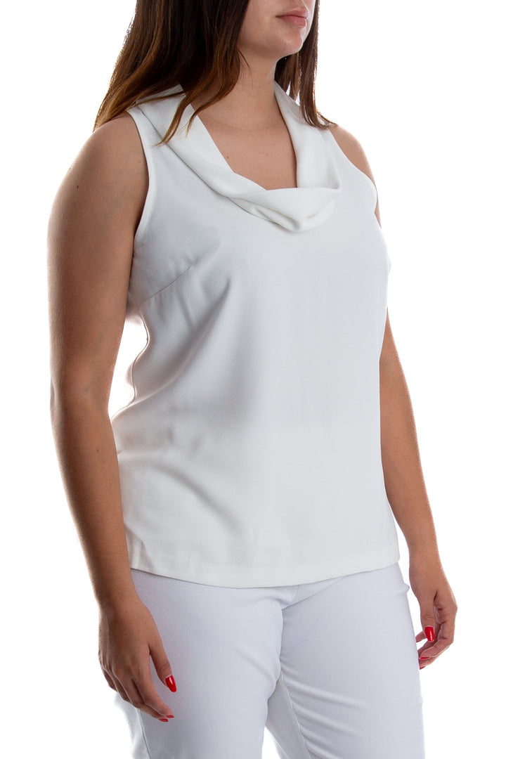 Blusa Trina Turk blanco, vista posterior – ClosetRehab