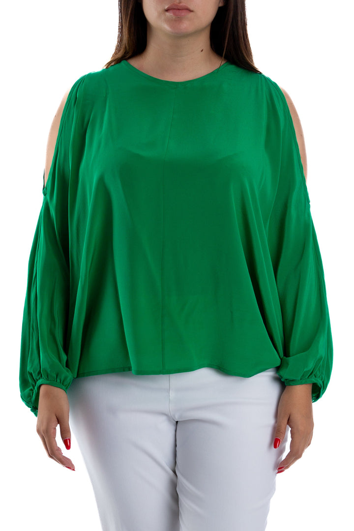 Blusa Raquel Orozco verde, vista frontal – ClosetRehab