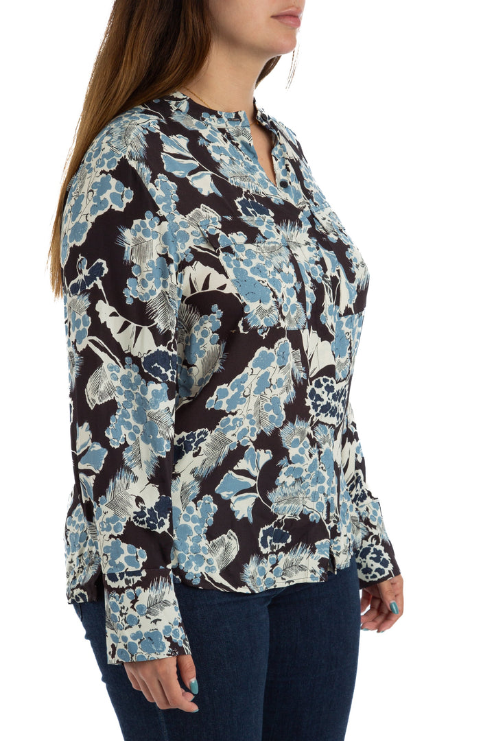 Blusa Reiss azul, vista posterior – ClosetRehab