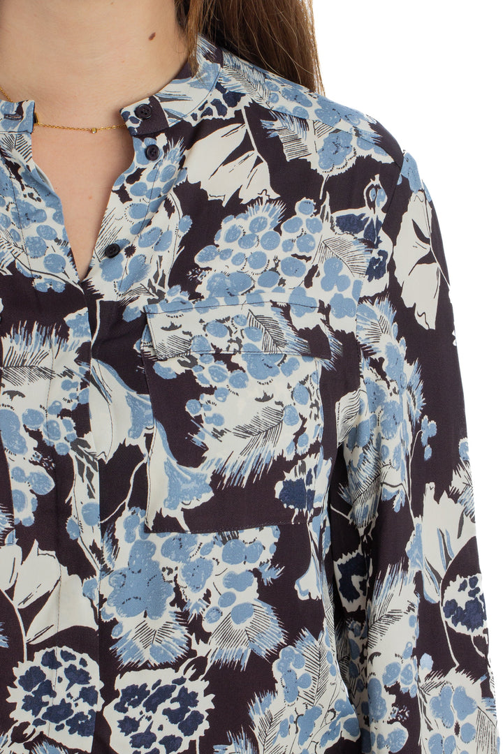 Blusa Reiss azul, detalle – ClosetRehab