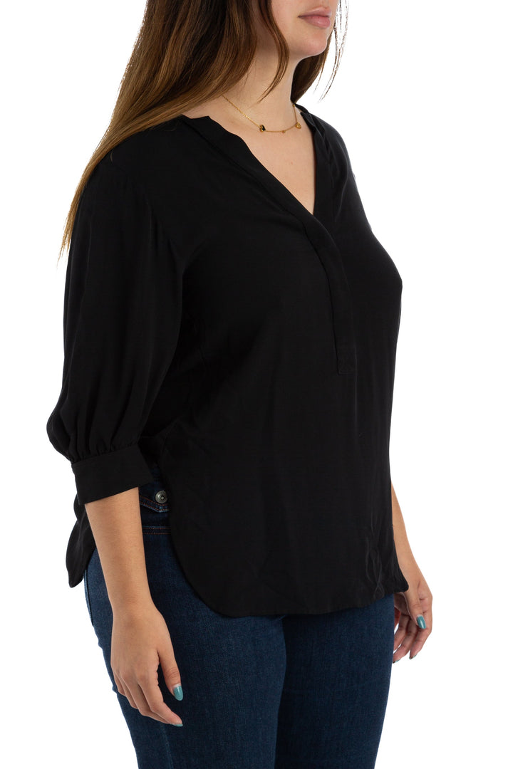 Blusa Theory negro, vista posterior – ClosetRehab