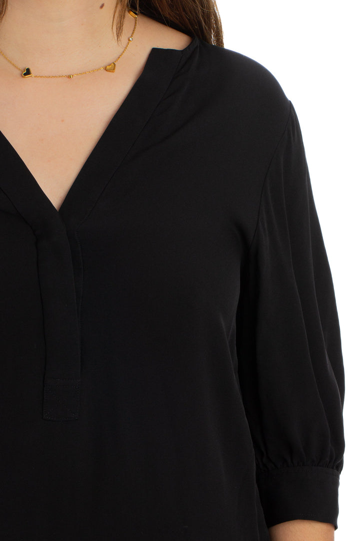 Blusa Theory negro, detalle – ClosetRehab