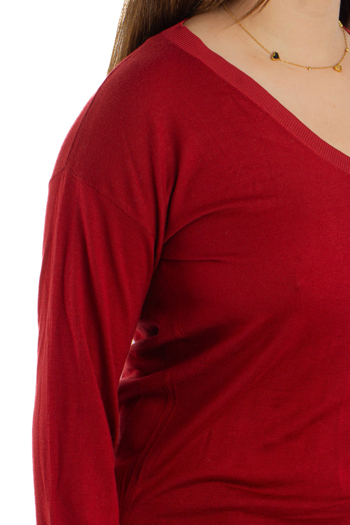 Suéter Adolfo Dominguez rojo, detalle 5 – ClosetRehab