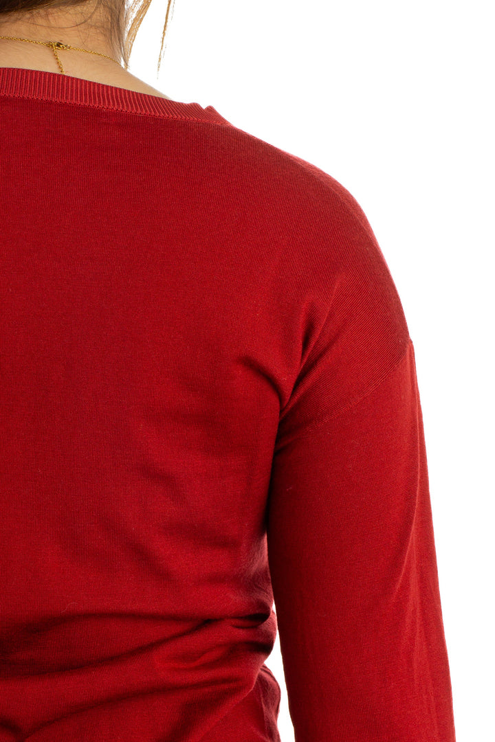 Suéter Adolfo Dominguez rojo, detalle 6 – ClosetRehab