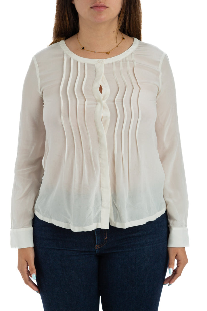 Blusa MaxMara beige, vista frontal – ClosetRehab