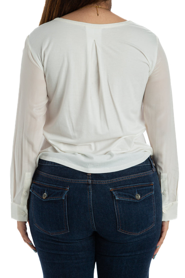 Blusa MaxMara beige, vista lateral – ClosetRehab
