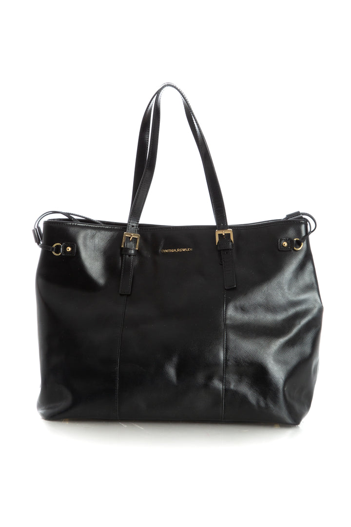 Bolsa Cynthia Rowley negro, vista frontal – ClosetRehab