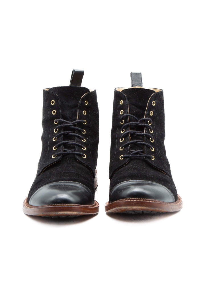 Bota Taft textil negro, vista lateral interior