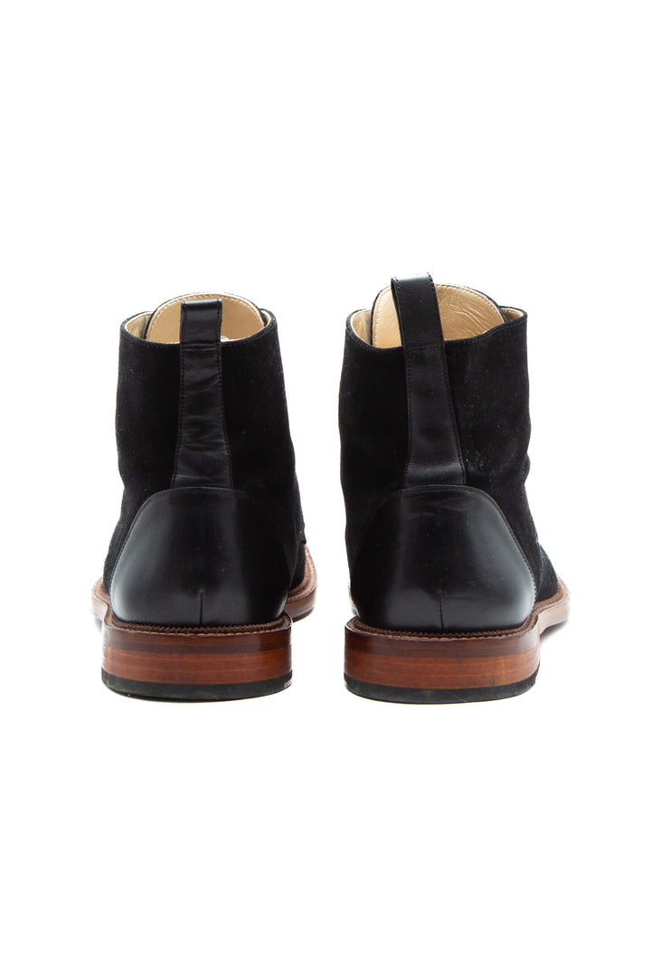 Bota Taft textil negro, par visto de frente
