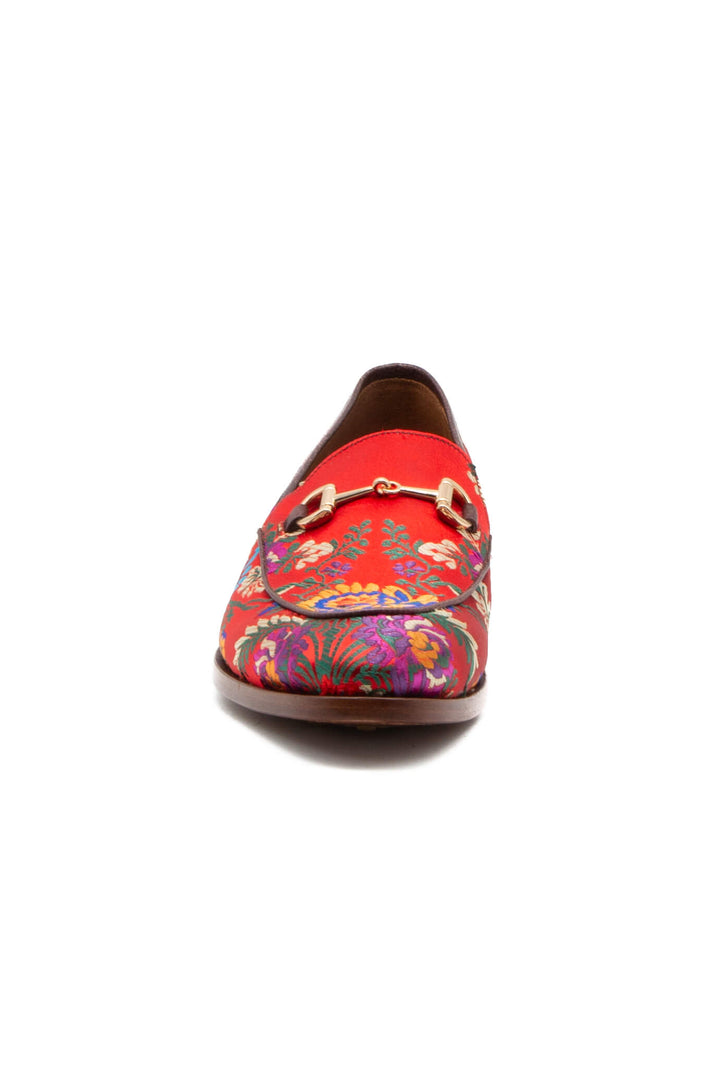 Loafers Taft brocado rojo, vista superior