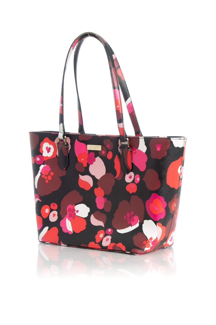 Bolsa Kate Spade negro y rojo, vista posterior – ClosetRehab