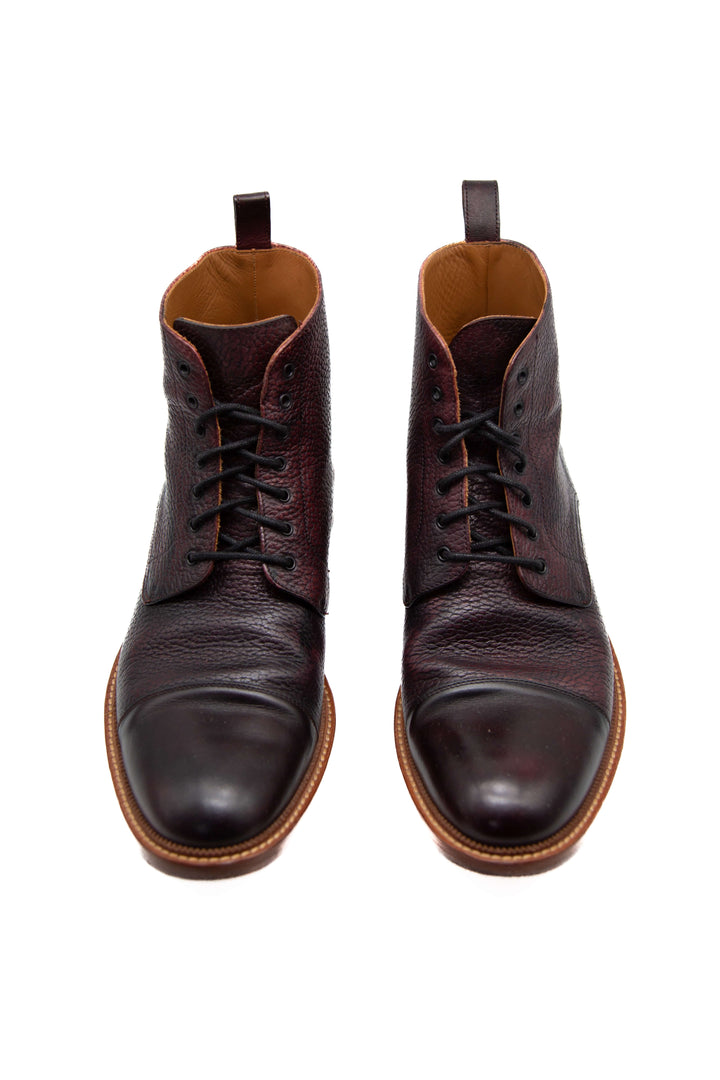 Bota Taft burgundy, vista lateral interior