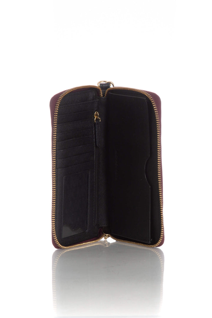 Cartera Michael Kors morado, vista lateral – ClosetRehab