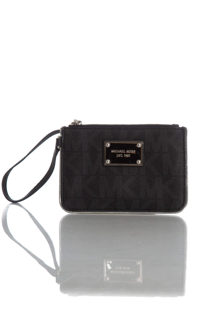 Monedero Michael Kors negro, vista frontal – ClosetRehab