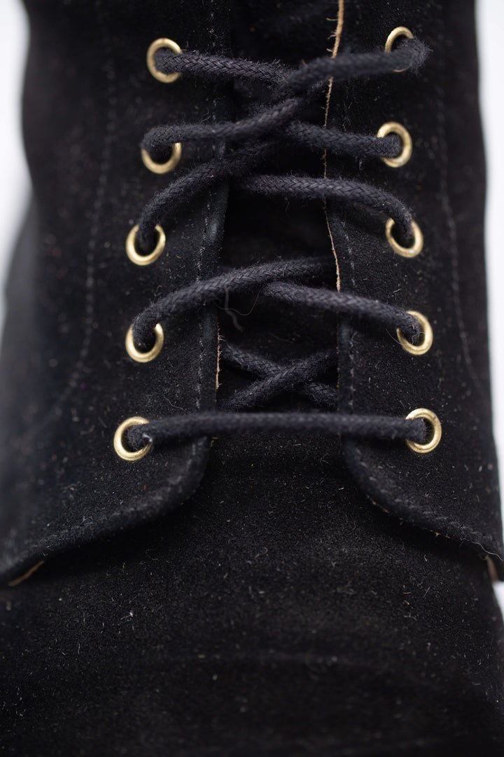 Bota Taft textil negro, forro interior color tan