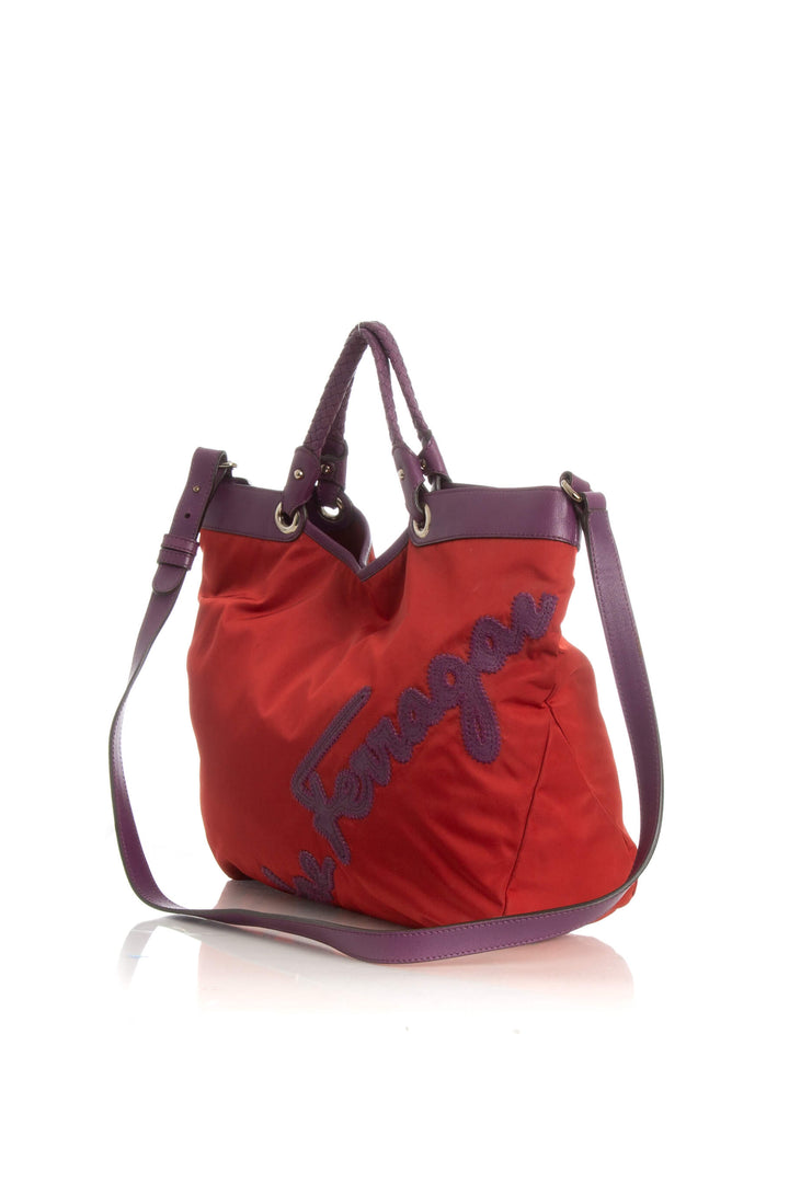 Bolsa Salvatore Ferragamo rojo, vista posterior – ClosetRehab