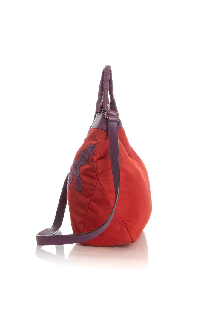 Bolsa Salvatore Ferragamo rojo, vista lateral – ClosetRehab
