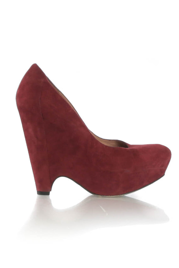 Zapato Pura Lopez rojo, vista frontal – ClosetRehab