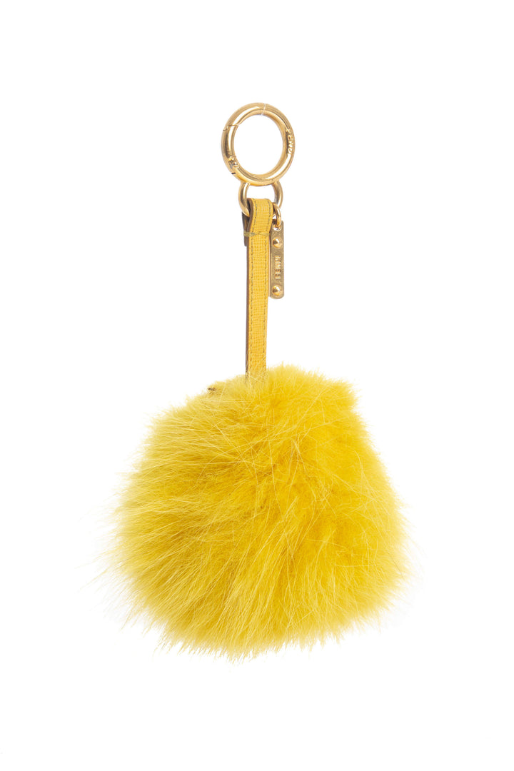 Llavero Fendi amarillo, vista lateral – ClosetRehab