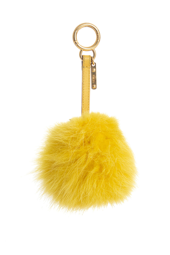 Llavero Fendi amarillo, vista posterior – ClosetRehab