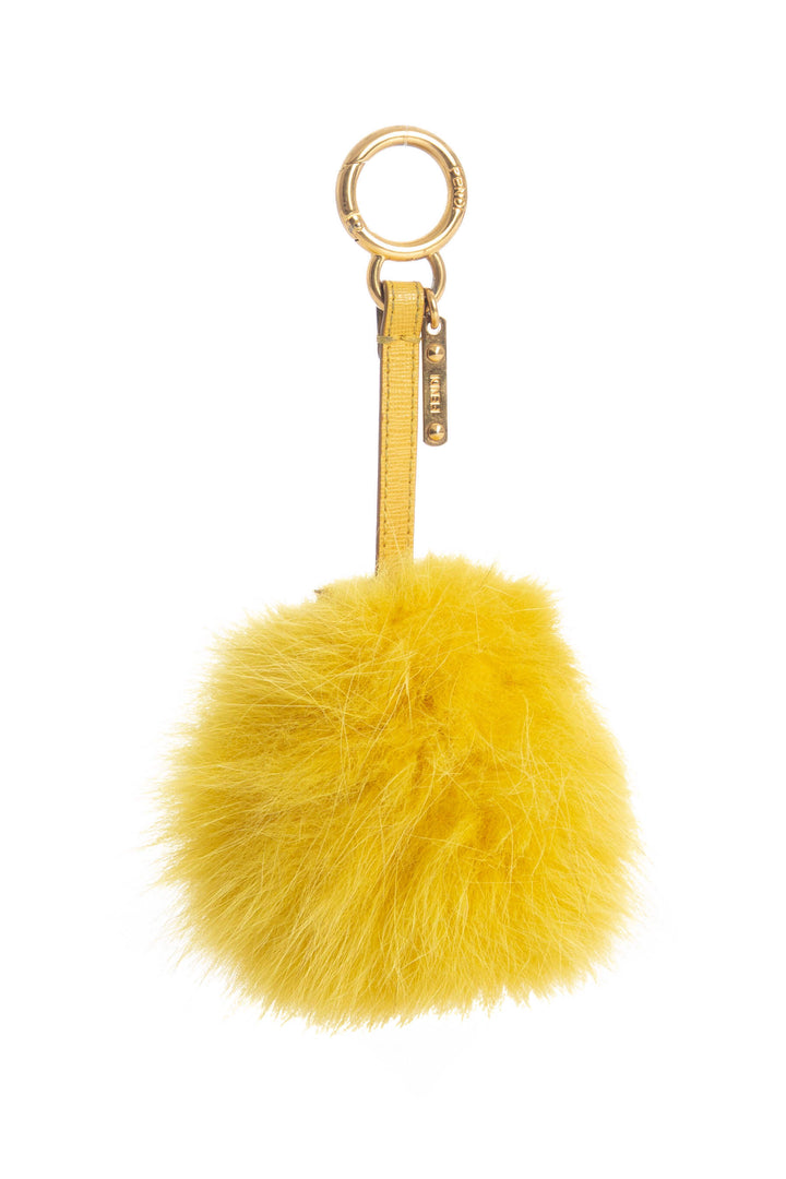 Llavero Fendi amarillo, vista frontal – ClosetRehab