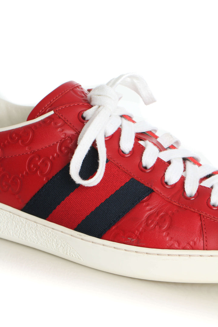 Zapato Gucci rojo, detalle 7 – ClosetRehab