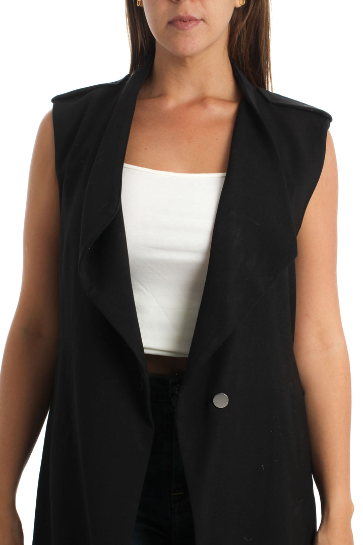 Abrigo Soia & Kyo negro, vista lateral – ClosetRehab